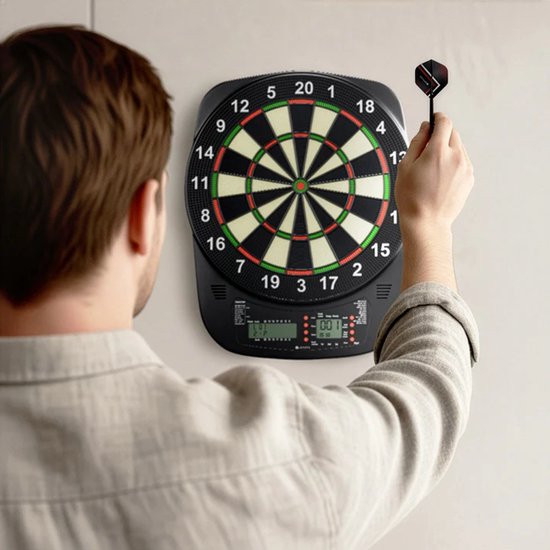 Elektronische Dartscheibe - Inkl. LCD-Bildschirm - USB-C-Anschluss - 18 Darts