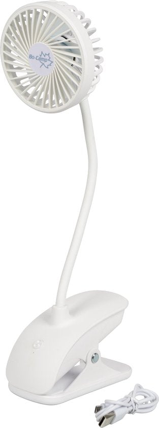 Bo-Camp - Tischventilator mit Klemme - Flex - Wiederaufladbar