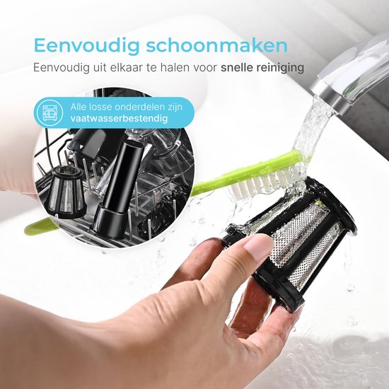 Goodforce Powerful Slowjuicer - Entsafter - Gemüse- und Obstpresse - Mit Fruchtfleisch und Saftbehälter - Saftpresse - Maximaler Nährwert