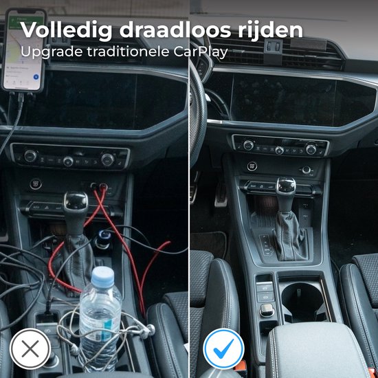 Nuvance CarPlay Dongle - Bluetooth Dongle - CarPlay Wireless - USB & USB C - Geeignet für Android Auto & CarPlay