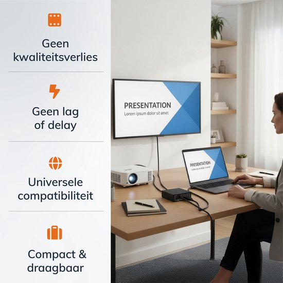 Skoov HDMI Splitter 1 in 2 out - 4K HDMI Splitter Adapter - Kabel - 2 Ports - Bildvervielfältigung - Universal - Game - TV - PC - Extender