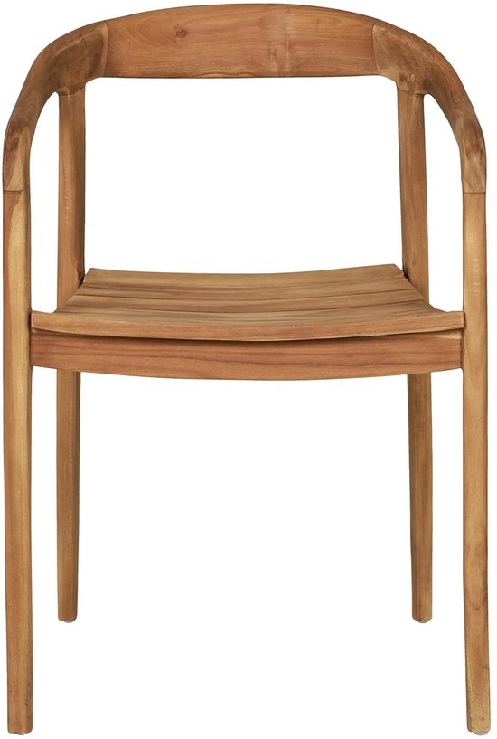 House Nordic Dining Chair Otero - Teak - Skandinavisches Design - Mit Armlehnen - Natürlich - 1 Stück