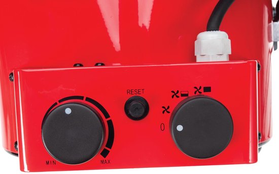 Perel Elektroheizlüfter 3000W, 2 Heizstufen, Thermostat und Kühlmodus, IP24, Überhitzungs- und Kippschutz, kompakte tragbare Heizung für Werkstatt, Garage, Schuppen