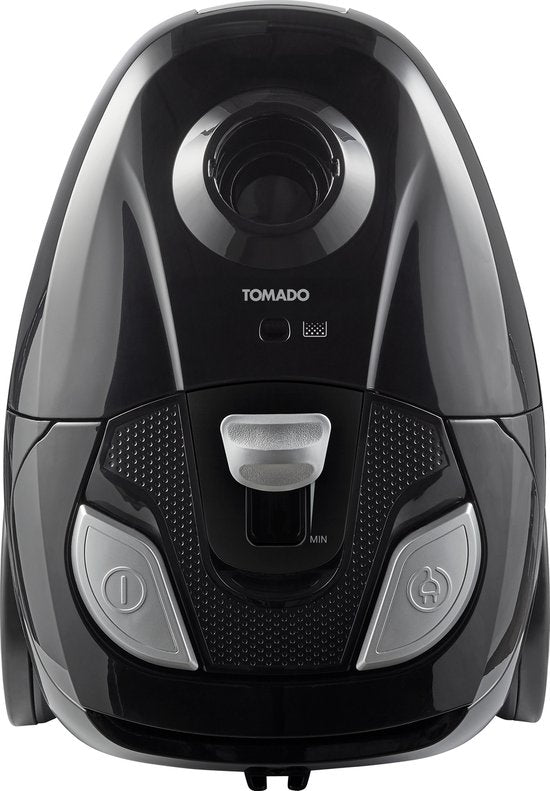 Tomado TVC2002B - Staubsauger mit Beutel - 2 Liter- HEPA 12 Filter - Leichtgewicht - Schwarz
