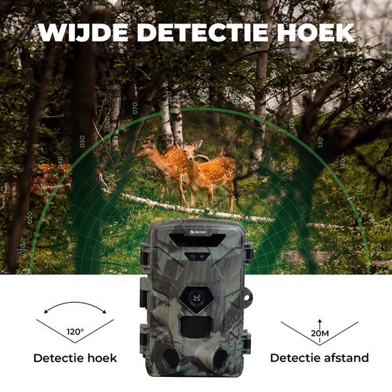 Denver Wildkamera mit Nachtsicht - 4K Ultra HD - 50MP - LCD Bildschirm - Wasserdicht - WCT8016