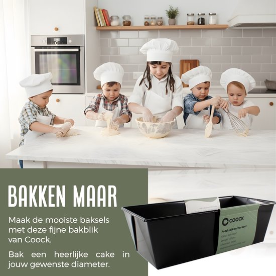 COOCK - Backblech - Kuchenform mit Antihaftbeschichtung - Kuchenform - Backblech 25 cm - Inkl. Teigschaber & E-Book