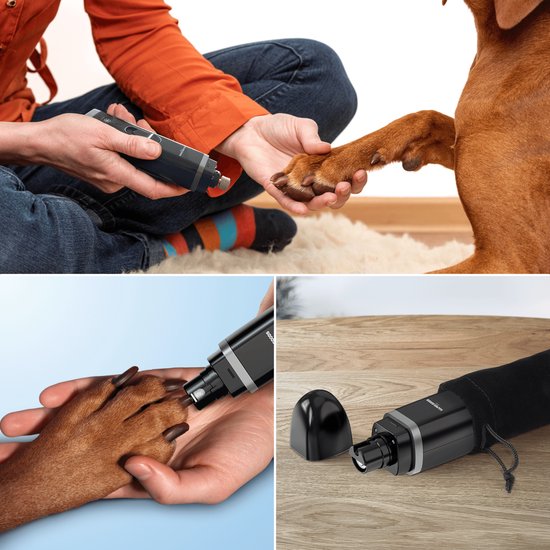 Vulpes Goods®Home Elektrische Nagelfeile - Diamantfeilenkopf - Wiederaufladbar - Schwarz