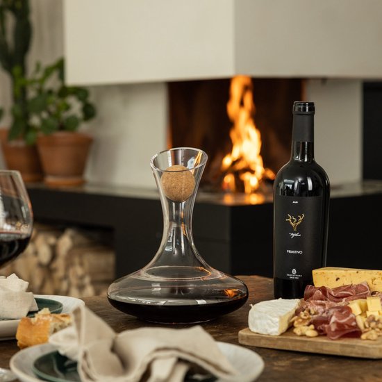 Luxwine® - Dekanter - Weindekanter - 1,45L - Inkl. 1000 Reinigungsperlen - Inkl. Korkverschluss - Dekanter