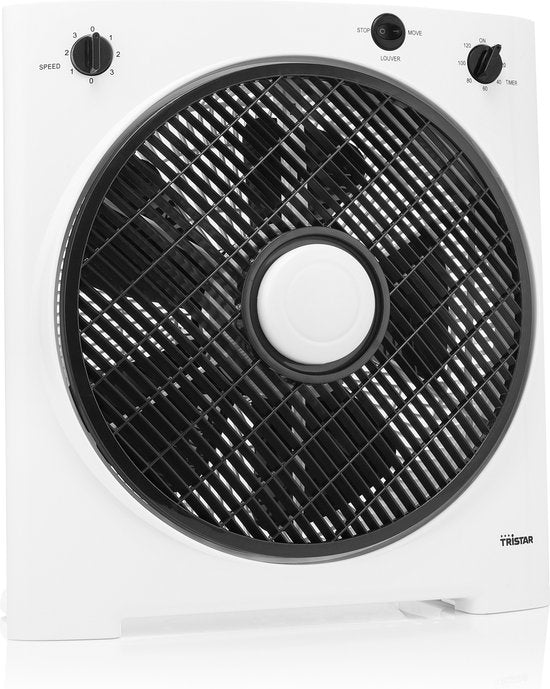 Standventilator 3 Geschwindigkeiten - 120 min Timer - Breite Luftzirkulation - Kompakt & Stylisch - Tristar VE-5858
