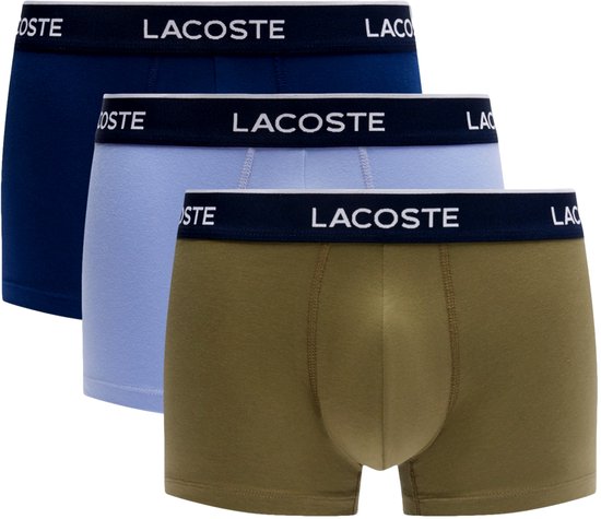 Lacoste Trunks Shorts Männer - 3 Stück - Olive/Delphinium - Größe XL