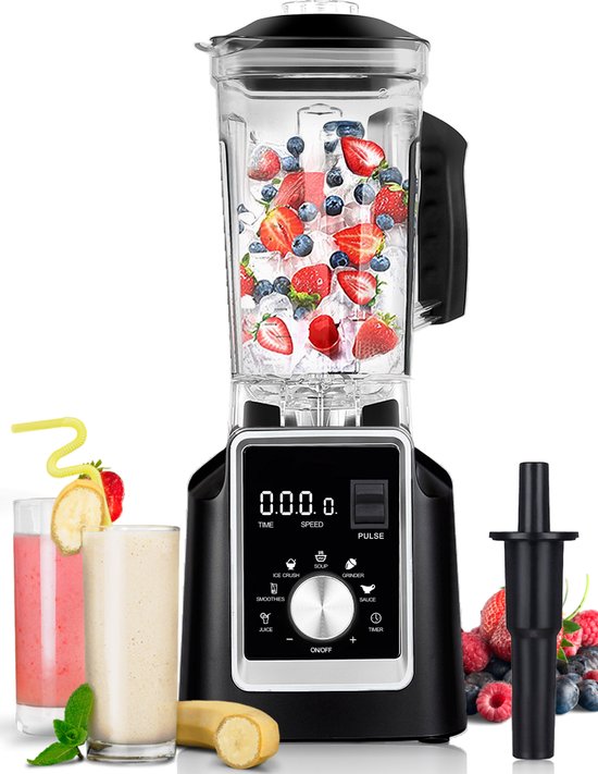 VAIVE - Power Blender Pro - 2L - 2200W - 9 Geschwindigkeiten - Schwarz