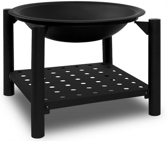 Gardebruk Feuerschale - Ø55cm Pfahl-Funkengitter-Deckel - Schwarz