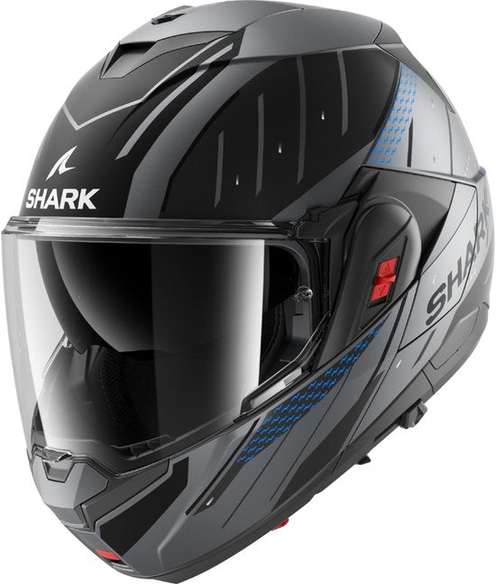Shark Oxo Systemhelm Motorradhelm Rydger matt anthrazit blau schwarz - Größe XXL