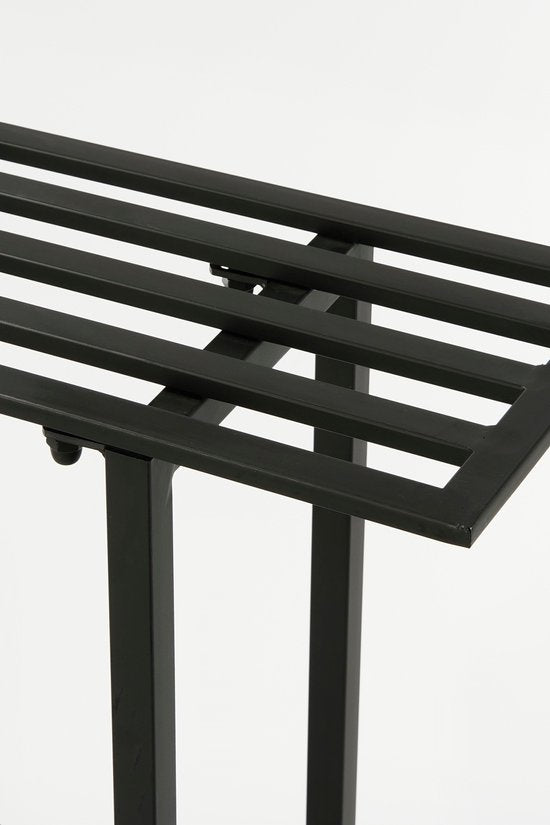Mica Decorations Greenrax Pflanzenständer - L90 x B22 x H75 cm - Metall - Schwarz