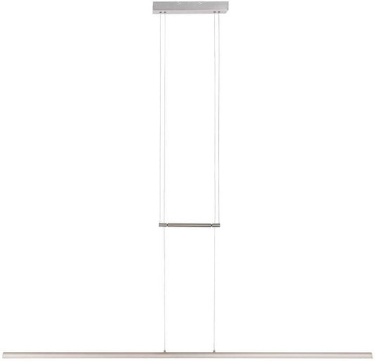 Hängeleuchte Profilo 3318ST von Steinhauer aus Stahl, 150 cm breit, höhenverstellbar von 110 bis 170 cm, 2100 Lumen, modernes Design für den Innenbereich
