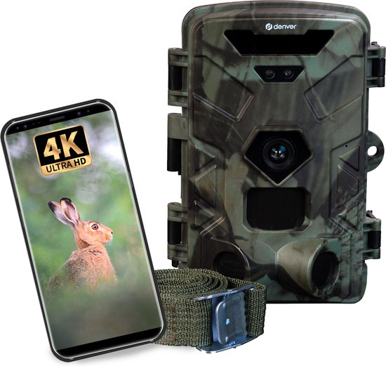 Denver Wildkamera mit Nachtsicht - 4K Ultra HD - 50MP - LCD Bildschirm - Wasserdicht - WCT8016
