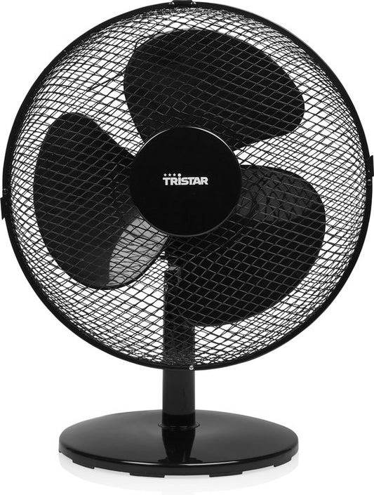 Tischventilator 30 cm - 3 Geschwindigkeiten - 85° Oszillation - Einstellbarer Luftstrom - Tristar VE-5725 - Schwarz