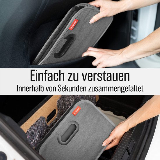 HELDENWERK Faltbare Kofferraumtasche mit rutschfestem Klettverschluss - Kofferraum-Organizer, Auto-Faltbox, Einkaufstasche - verstärkt und stabil