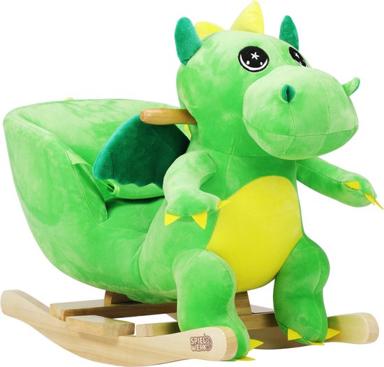Spielwerk Schaukelstuhl Kinder Dino mit Sicherheitsgurt
