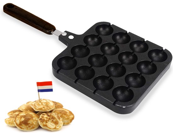 Levanda poffertjes Pfanne Gusseisen - Antihaft geeignet für Induktion Elektro-und Gas