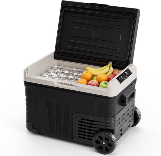 Auronic Electric Cool Box - Kompressor - 35L - 12V und 240 Volt - Camping-Kühlschrank - Frigobox Auto - Schwarz