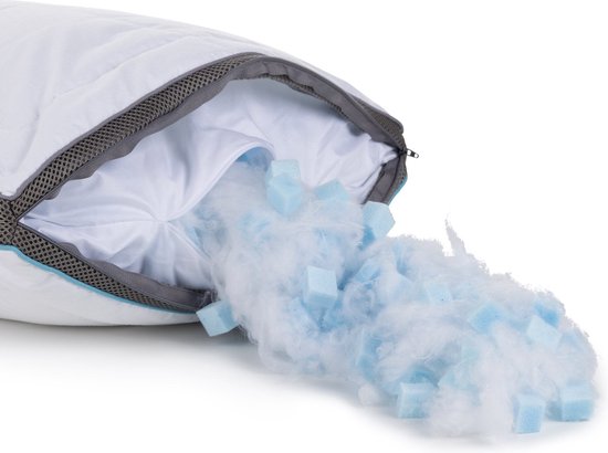 Vitapur Pillow - Kopfkissen - Memory Foam Kissen - Memosilver - Geeignet für Rücken-, Seiten- und Bauchschläfer - Memory Foam - Reduziert Nackenschmerzen - 50x70 cm