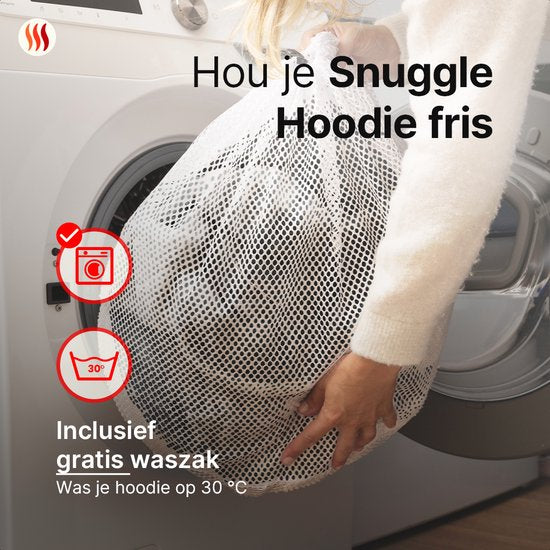 Seranova Heizdecke mit Kapuze - Electric Snuggle Hoodie - Fleecedecke mit Ärmeln - Unisex-Heizpulli - Weich & Warm - Beige