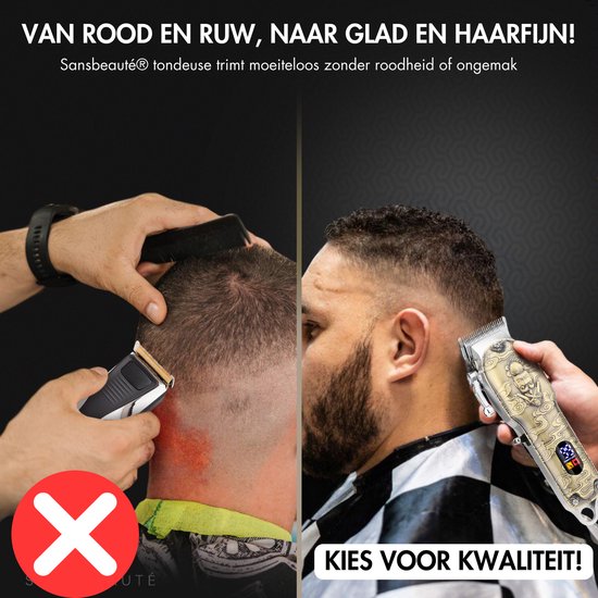 Professionelle kabellose 4-in-1 Haarschneidemaschine - Haarschneider Herrenkopfhaar - Cheveux Haar - Haartrimmer - Friseur Haar Maschine - Haarschneider - Trimmer Bart - Friseur Haarschneider - Friseur Buddha Trimmer - Barbier Set