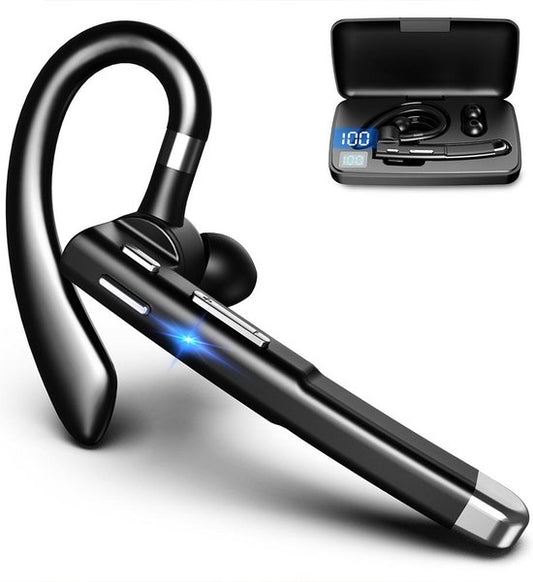 Otiume Wireless Headset - Geräuschunterdrückung - Inklusive Ladekoffer - Bluetooth 5.0 - 100 Stunden - Wasserdicht - Bluetooth Headset - Freisprechen Auto Bluetooth - Arbeit Ohrhörer - Ohrhörer - Wireless Headset mit Mikrofon - Büro Ohrhörer