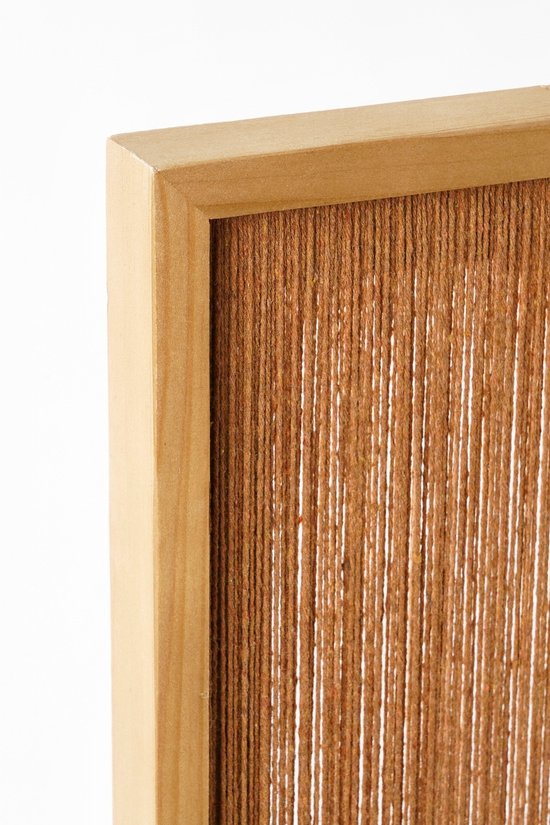 Mica Decorations Kuba Wanddekoration - L50 x B3 x H70 cm - FSC 100% - Baumwolle - Orange/Schwarz/Braun