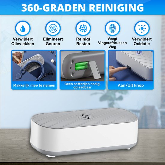 K&L - Ultraschallreiniger - Reinigungsgerät für Schmuck und Brillen - Ultraschall - Ultraschallreiniger - 300ml