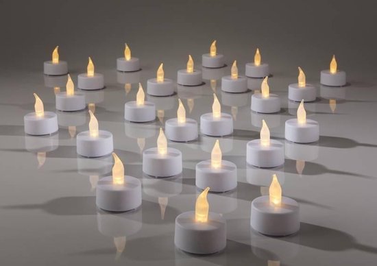 Teelichter LED - Box mit 24 Stück - mit Batterie und Timer