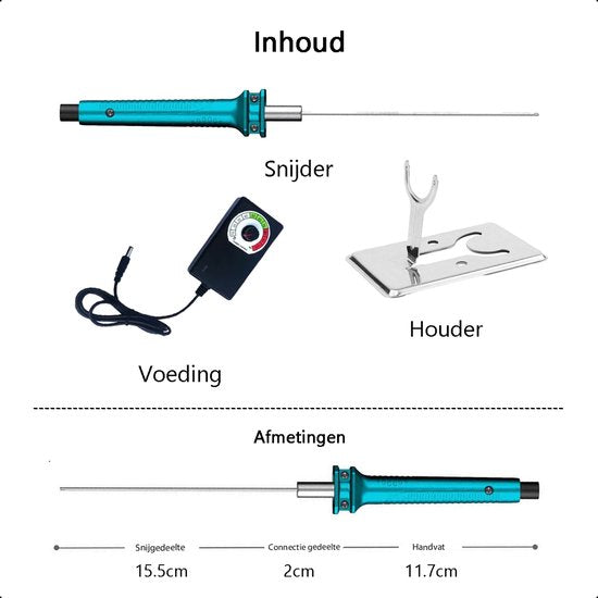 Tech Essentials® Biegbarer Styroporschneider mit Halter - 30W - Verstellbar - Modellierwerkzeuge - Lötkolben - Styroporschneider - Kreiselschnitt - Filament - Tempex - Hobby - Styroporschneider - Schaumstoffschneider