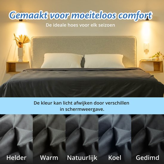 Bezug für Ellas Schmusedecke 150 x 200 CM - 7 KG & 9 KG - Bezugshülle aus 100% Bio-Baumwolle - Anthrazit
