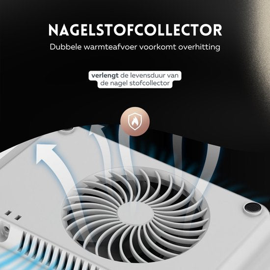 Beeperfect® Nail Dust Collector - Staubabsaugung Maniküre - Nail Dust Collector - Wiederverwendbarer Filter - Geräuschlos im Einsatz - Kabellos und wiederaufladbar