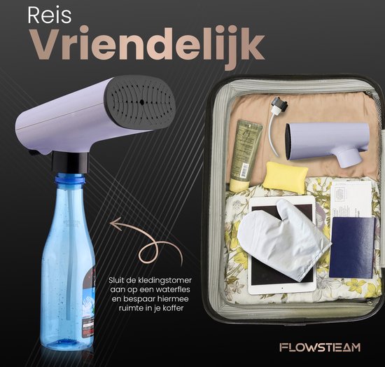 FLOWSTEAM® Luxury Clothes Steamer - Hand Steamer - Steamer Clothes - Lavender Edition