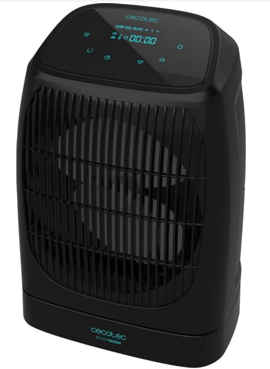 Cecotec Ready Warm 9600 Smart Force Heizlüfter - 2000W - Mit einstellbarem Thermostat & 3 Stufen - Frost- & Überhitzungsschutz - Kunststoff - Schwarz