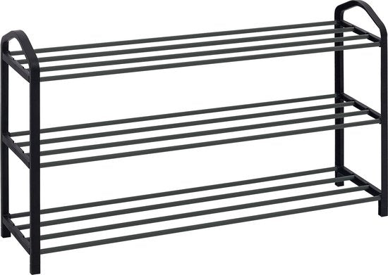 Schuhregal - Schuhständer - Schuhaufbewahrung - Schuhorganisator - Schuhregal - Schuhhalter - Schuhdisplay - Schwarz - 79x19.5x45cm