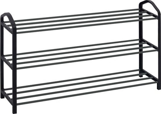 Schuhregal - Schuhständer - Schuhaufbewahrung - Schuhorganisator - Schuhregal - Schuhhalter - Schuhdisplay - Schwarz - 79x19.5x45cm