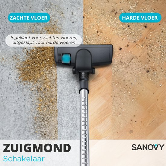 Sanovy PowerClean-8900 Leistungsstarker beutelloser Staubsauger - 2.5L - Cyclone Technology Staubsauger