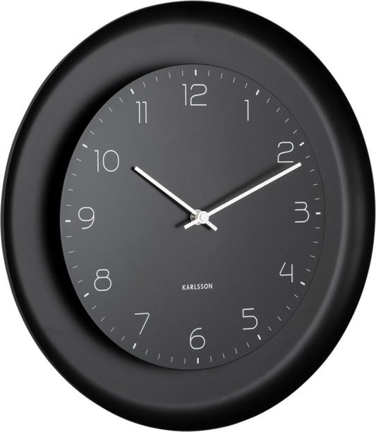 Karlsson Wanduhr Dual Disc - Schwarz - Ø38cm - Wanduhr Modern
