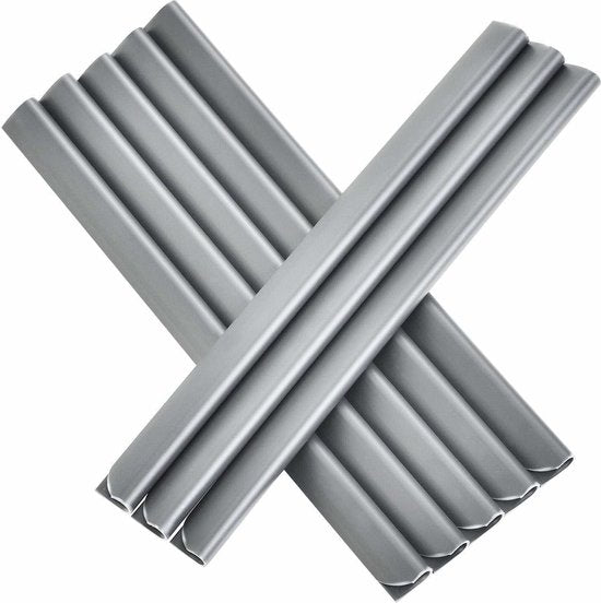 PVC-Sichtschutzstreifen - 3 Stück - 35 Meter - Grau - inkl. Befestigungsclips