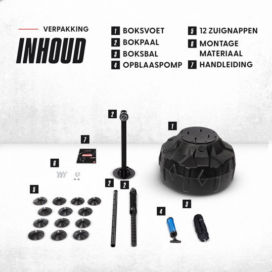 Inventus Extreme Reflex Boxing Pole V2 - Cobra Boxing Ball - Boxing Machine - Boxen und Training - Stehend / Erwachsene - Verstellbar von 150 bis 200 cm