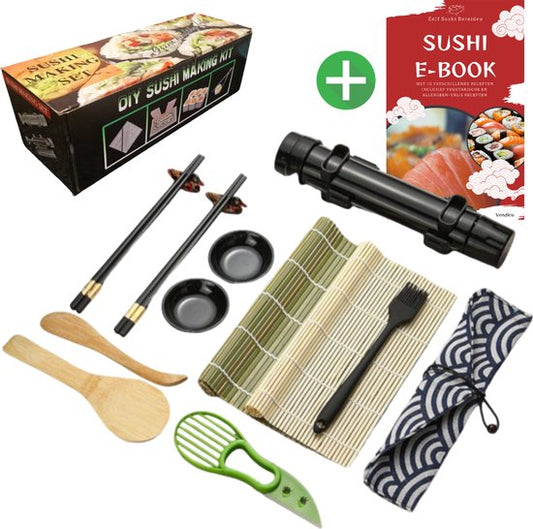 Sushi Set XXL - Sushizubereiter - Sushi Bazooka Set - Schwarz