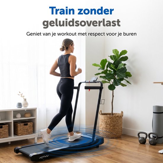 ACTYV Laufband Zusammenklappbar 1-12km/h - Inklusive Schmieröl, Schutzmatte - Laufband - Tretmühle - Laufband - Gehhilfe - Für Zuhause - Elektrisch - Zusammenklappbar