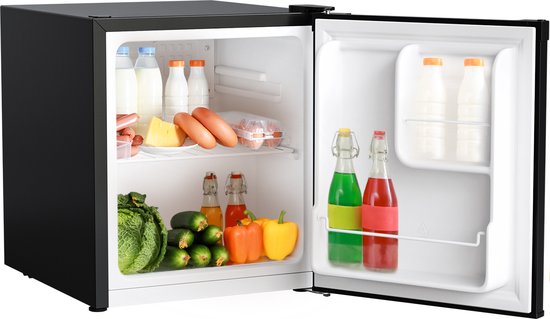 KitchenBrothers Mini-Kühlschrank - 40L - Kleiner Kühlschrank - Freistehend - Frigo - Kompakt - Schwarz