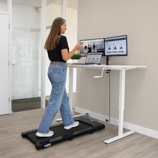 VirtuFit WP50 Walkingpad - Bis zu 8 km/h - 6 Programme - Mit Fernbedienung und Transporträdern - Eingebauter Bluetooth-Lautsprecher - Max. 100 kg - Laufband