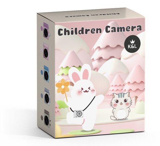 K&L Digitale Kinderkamera Kinder 32GB - Kinder Vlog Kamera - Kinderkameras Digital - Fotokamera Kinder - Kinderkamera