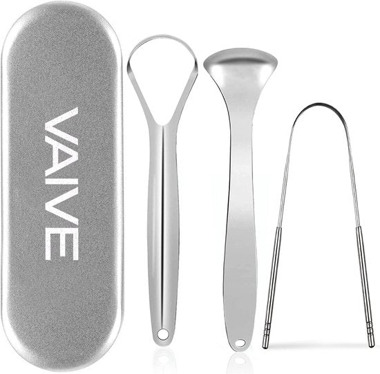 VAIVE Zungenschaber Set - Zungenschaber - Zungenschaber - Reiniger - Mundpflege - Zungenbürste