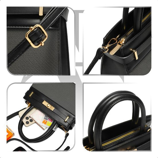 Aramae® - Handtasche Damen - Crossbody Bag Damen - Umhängetasche Damen - Geschenk für Frauen - Schwarz